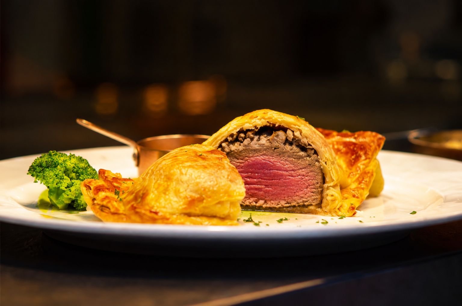 Beef Wellington served at La Terrasse